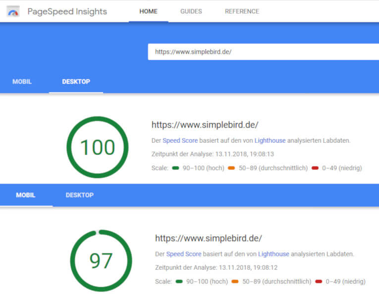 Page Speed Optimierung Nischenseite