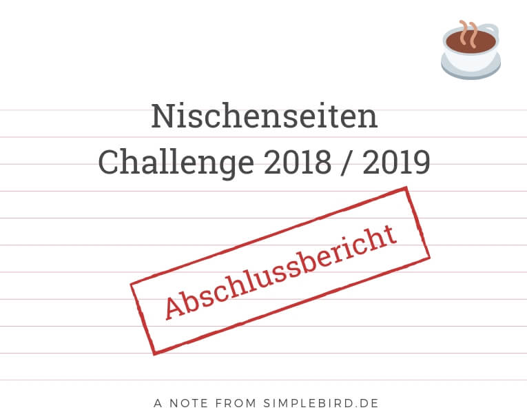 Nischenseiten Challenge 2018 Abschlussbericht